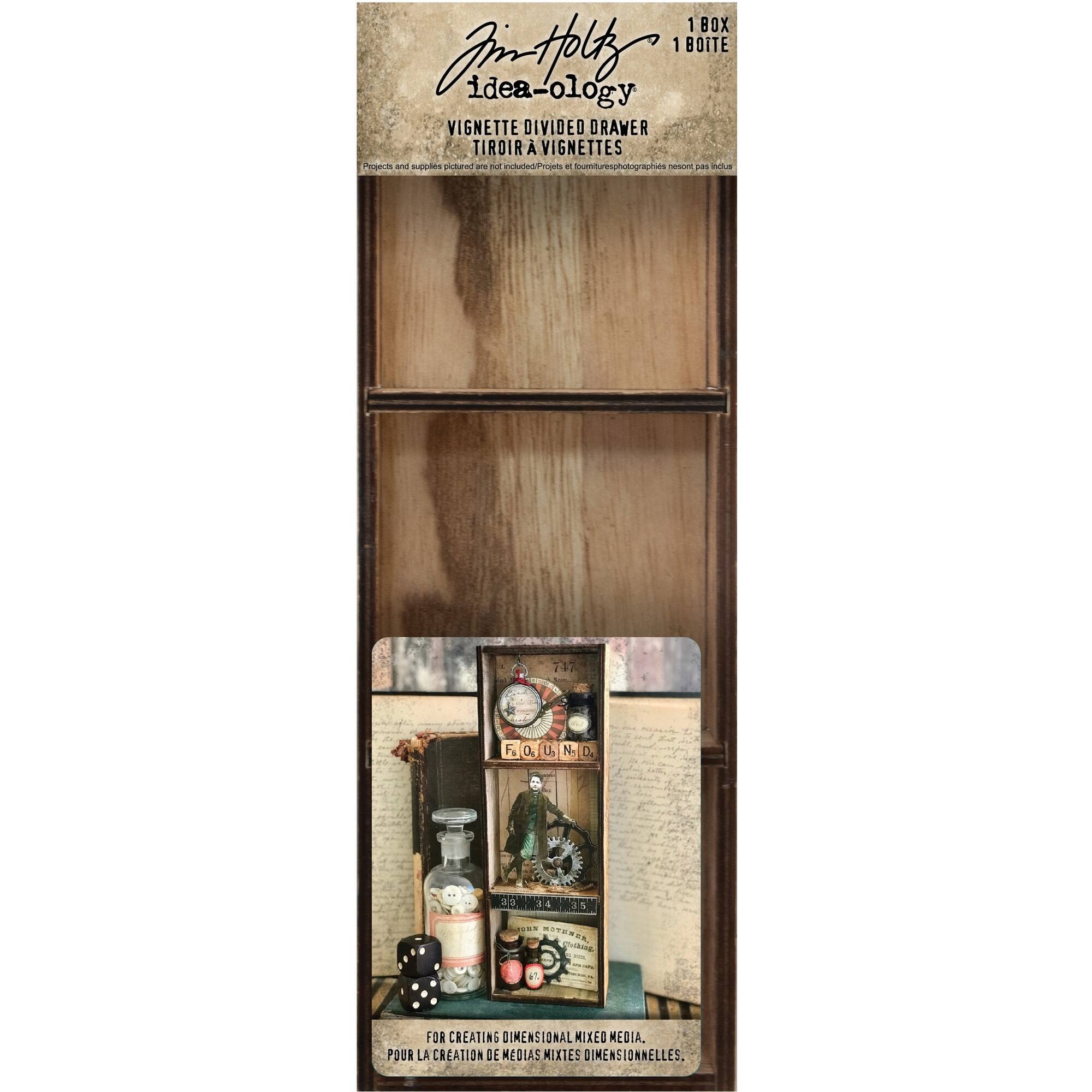 Idea-Ology Vignette Divided Drawer 3.5"X10"-3 Compartments